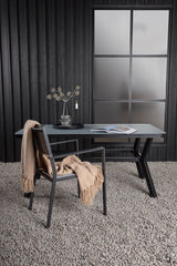 Virya Outdoor - Esstisch rechteckig - schwarz/Mattglas - Outdoor - Esstische (rechteckig) - ALVAHOME
