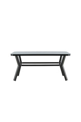 Virya Outdoor - Esstisch rechteckig - schwarz/Mattglas - Outdoor - Esstische (rechteckig) - ALVAHOME