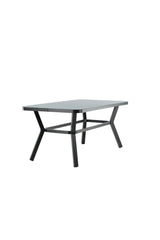 Virya Outdoor - Esstisch rechteckig - schwarz/Mattglas - Outdoor - Esstische (rechteckig) - ALVAHOME