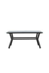 Virya Outdoor - Esstisch rechteckig - schwarz/Mattglas - Outdoor - Esstische (rechteckig) - ALVAHOME