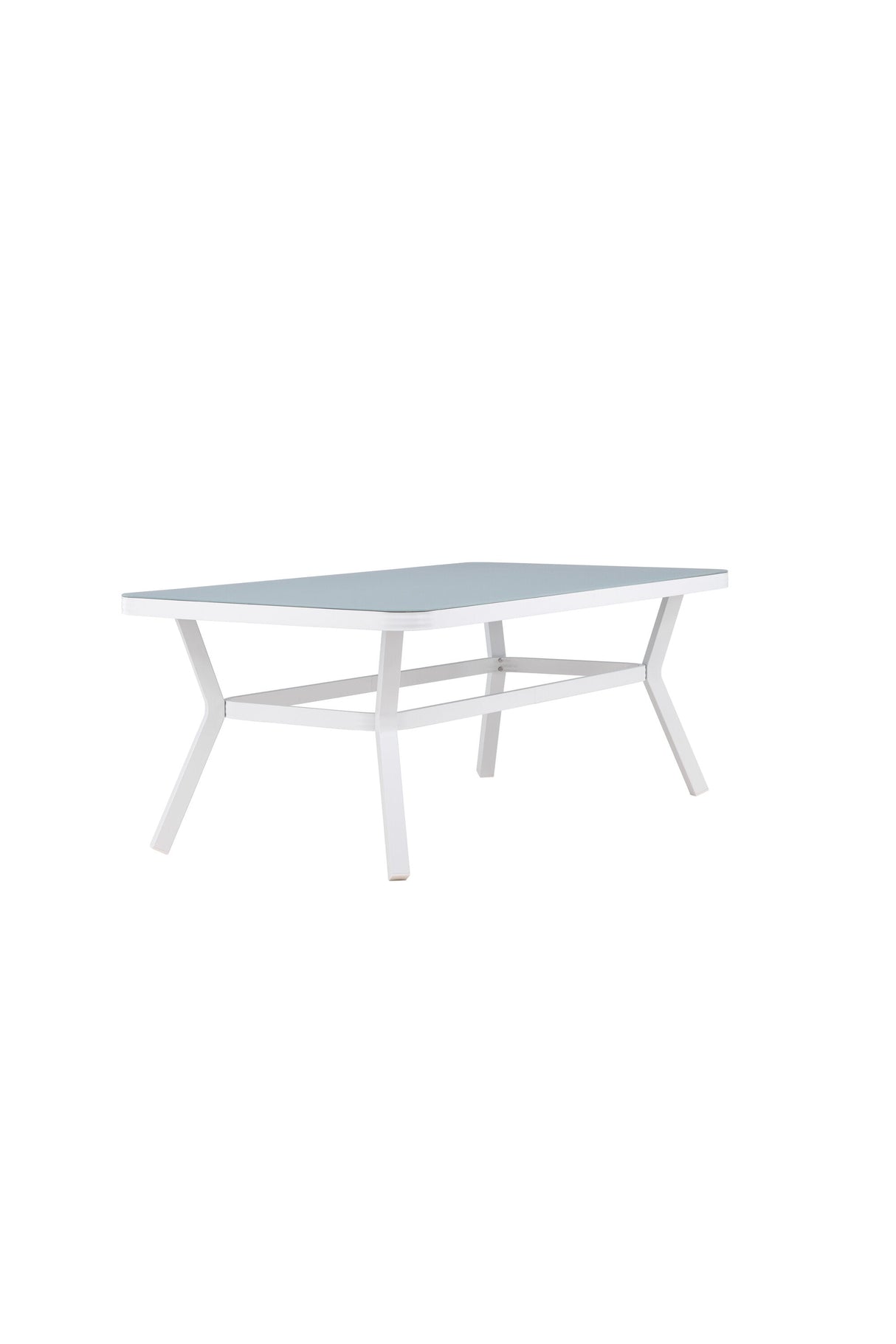 Virya Outdoor - Esstisch rechteckig - weiß/Mattglas - Outdoor - Esstische (rechteckig) - ALVAHOME