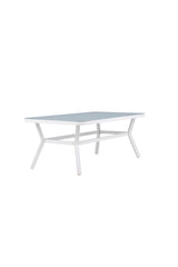 Virya Outdoor - Esstisch rechteckig - weiß/Mattglas - Outdoor - Esstische (rechteckig) - ALVAHOME