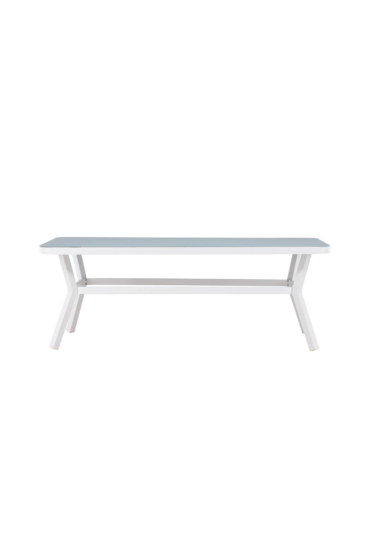 Virya Outdoor - Esstisch rechteckig - weiß/Mattglas - Outdoor - Esstische (rechteckig) - ALVAHOME