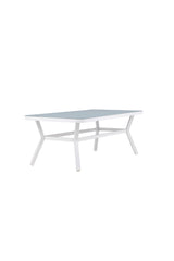 Virya Outdoor - Esstisch rechteckig - weiß/Mattglas - Outdoor - Esstische (rechteckig) - ALVAHOME