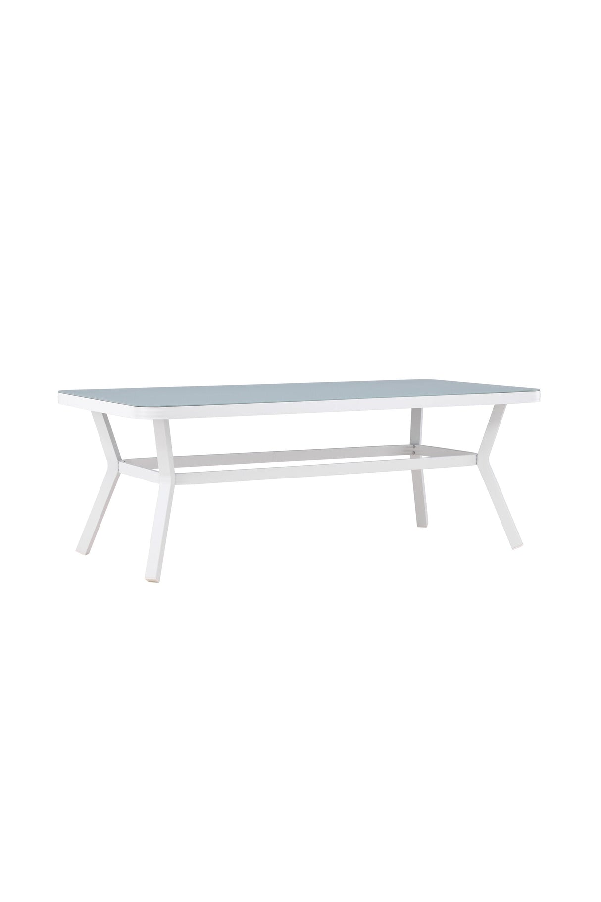 Virya Outdoor - Esstisch rechteckig - weiß/Mattglas - Outdoor - Esstische (rechteckig) - ALVAHOME