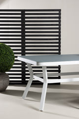 Virya Outdoor - Esstisch rechteckig - weiß/Mattglas - Outdoor - Esstische (rechteckig) - ALVAHOME