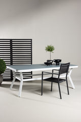 Virya Outdoor - Esstisch rechteckig - weiß/Mattglas - Outdoor - Esstische (rechteckig) - ALVAHOME