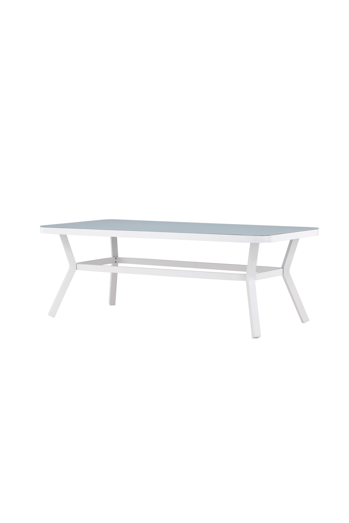 Virya Outdoor - Esstisch rechteckig - weiß/Mattglas - Outdoor - Esstische (rechteckig) - ALVAHOME