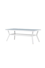Virya Outdoor - Esstisch rechteckig - weiß/Mattglas - Outdoor - Esstische (rechteckig) - ALVAHOME