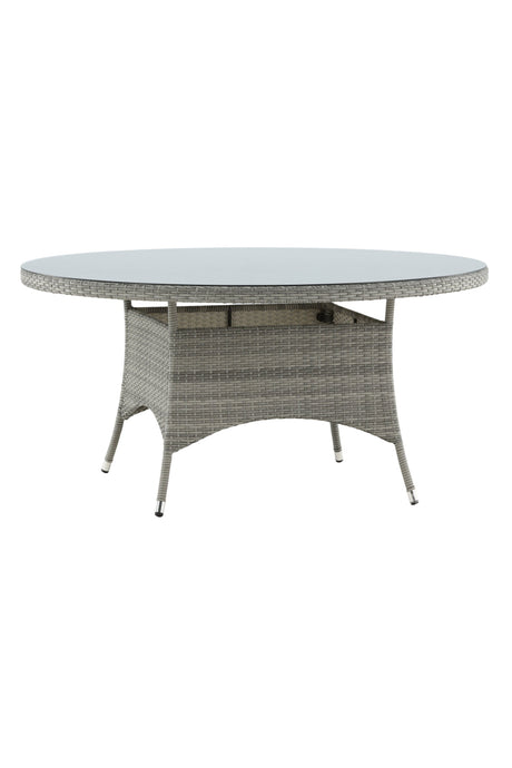 Volta Outdoor - Esstisch rund - grau/Weidengeflecht - Outdoor - Esstische (rund) - ALVAHOME
