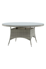 Volta Outdoor - Esstisch rund - grau/Weidengeflecht - Outdoor - Esstische (rund) - ALVAHOME