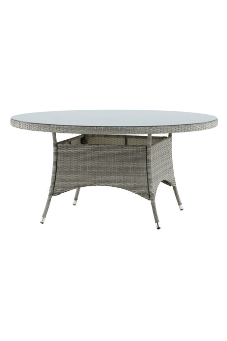 Volta Outdoor - Esstisch rund - grau/Weidengeflecht - Outdoor - Esstische (rund) - ALVAHOME