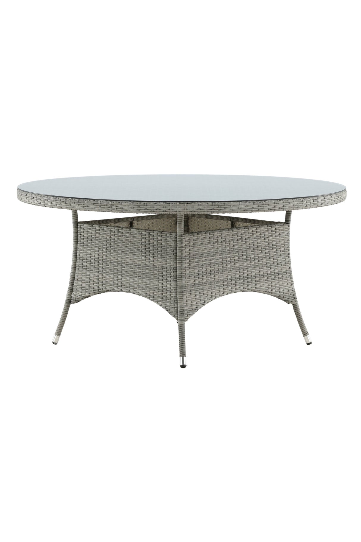Volta Outdoor - Esstisch rund - grau/Weidengeflecht - Outdoor - Esstische (rund) - ALVAHOME