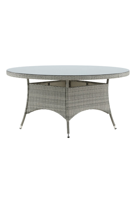 Volta Outdoor - Esstisch rund - grau/Weidengeflecht - Outdoor - Esstische (rund) - ALVAHOME