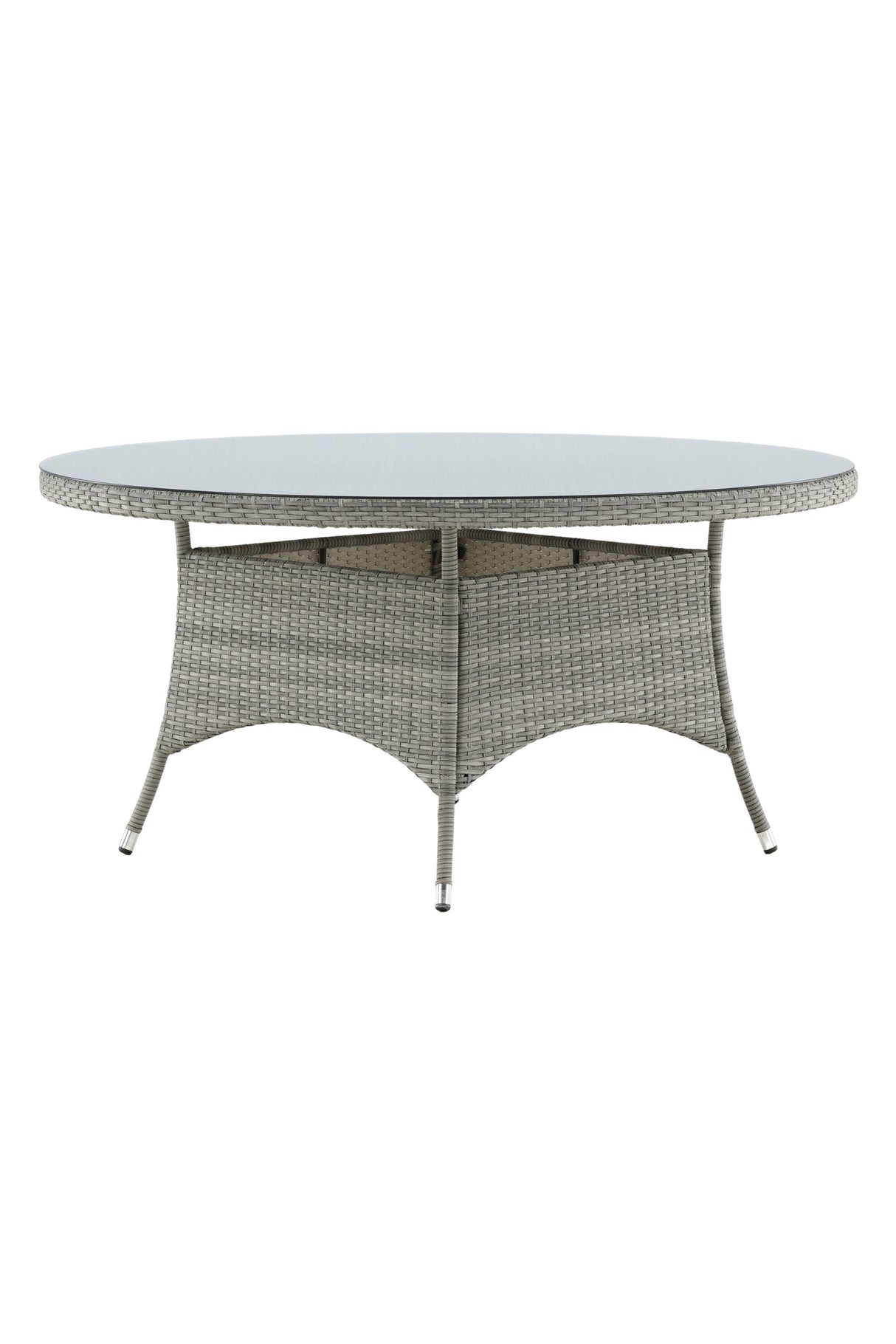 Volta Outdoor - Esstisch rund - grau/Weidengeflecht - Outdoor - Esstische (rund) - ALVAHOME