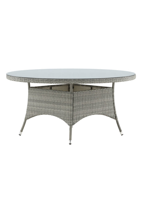 Volta Outdoor - Esstisch rund - grau/Weidengeflecht - Outdoor - Esstische (rund) - ALVAHOME