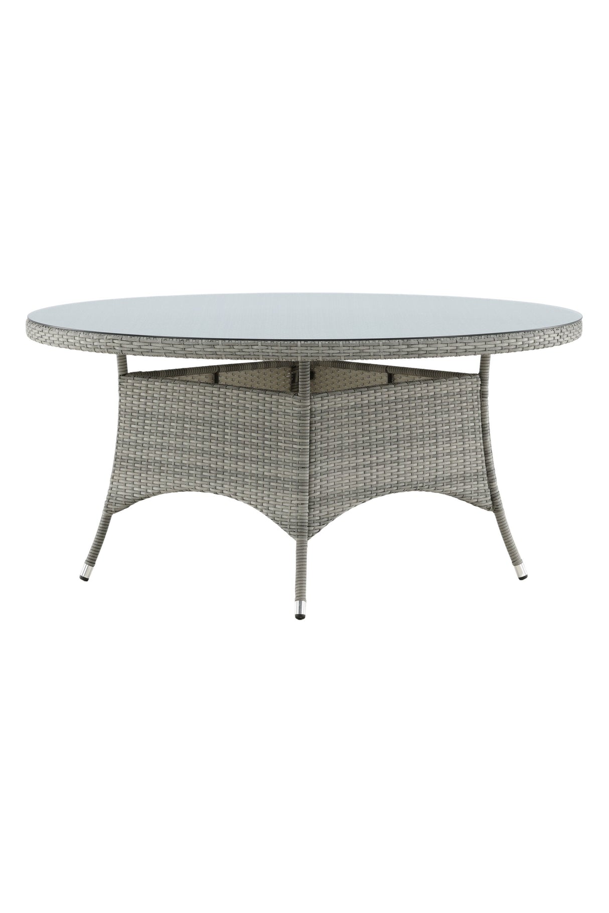 Volta Outdoor - Esstisch rund - grau/Weidengeflecht - Outdoor - Esstische (rund) - ALVAHOME