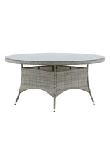 Volta Outdoor - Esstisch rund - grau/Weidengeflecht - Outdoor - Esstische (rund) - ALVAHOME