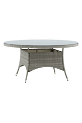 Volta Outdoor - Esstisch rund - grau/Weidengeflecht - Outdoor - Esstische (rund) - ALVAHOME