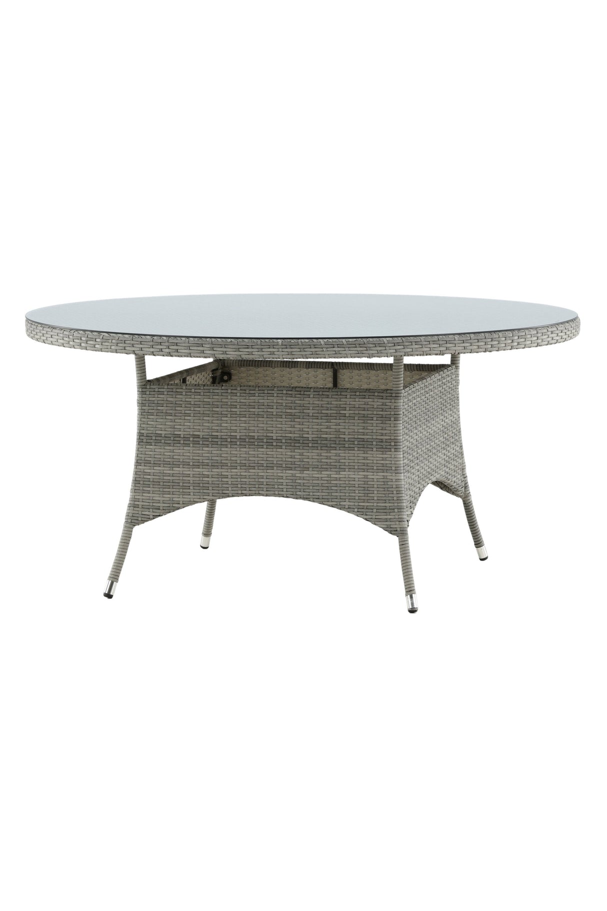 Volta Outdoor - Esstisch rund - grau/Weidengeflecht - Outdoor - Esstische (rund) - ALVAHOME