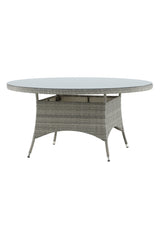 Volta Outdoor - Esstisch rund - grau/Weidengeflecht - Outdoor - Esstische (rund) - ALVAHOME
