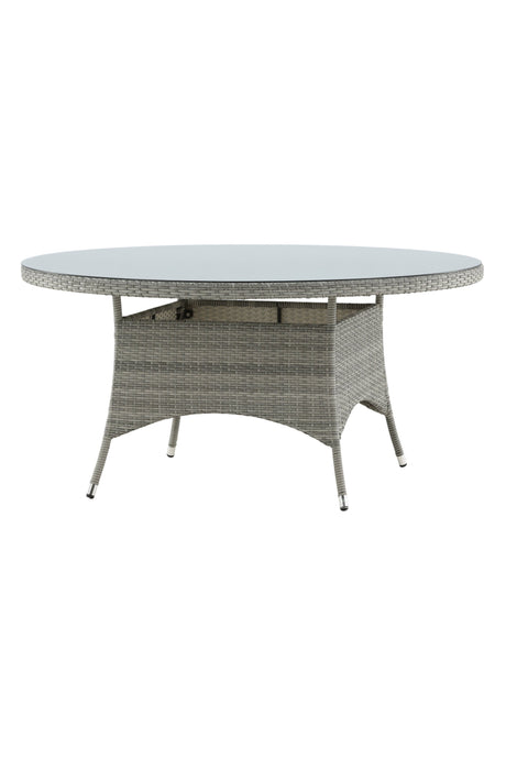 Volta Outdoor - Esstisch rund - grau/Weidengeflecht - Outdoor - Esstische (rund) - ALVAHOME
