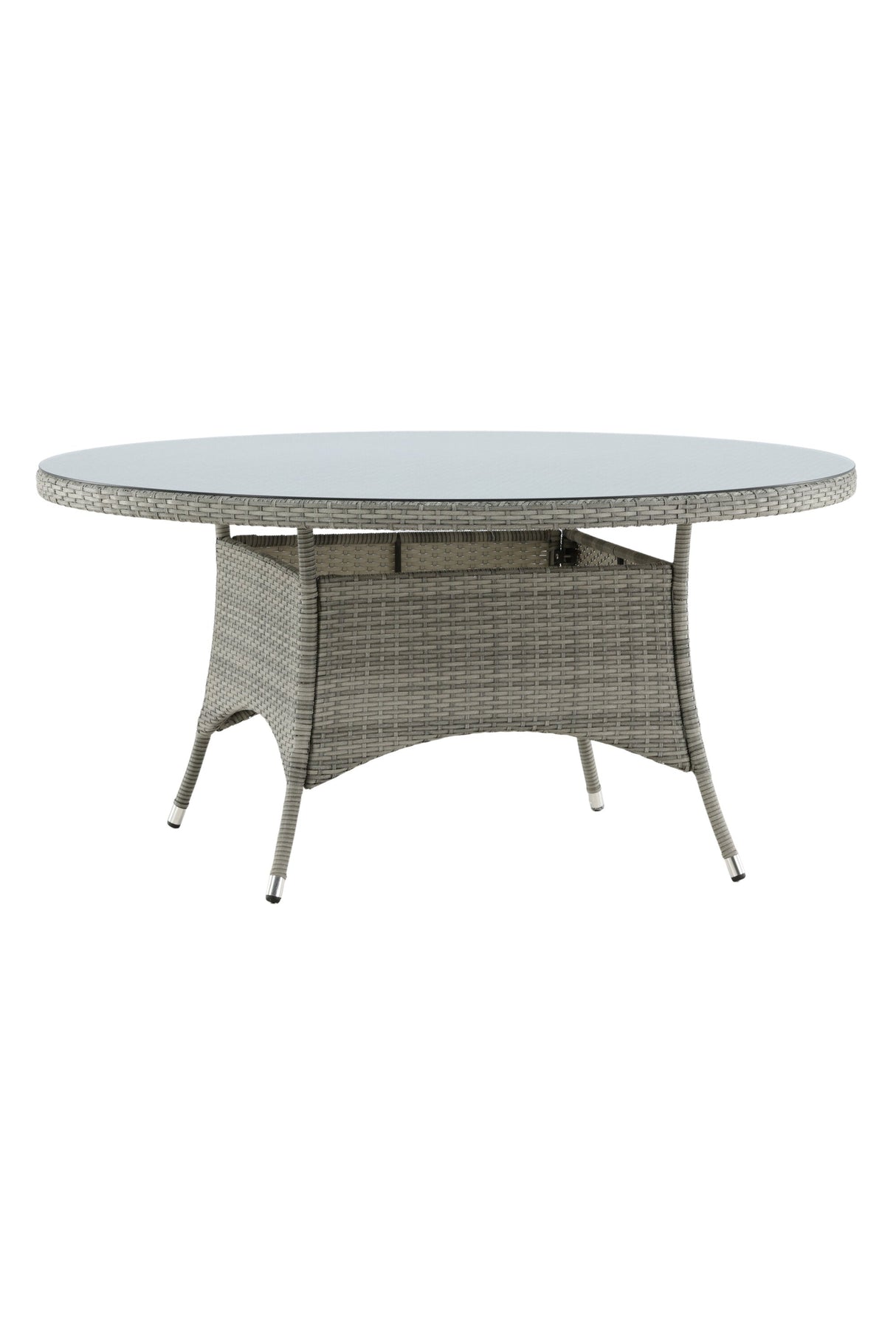 Volta Outdoor - Esstisch rund - grau/Weidengeflecht - Outdoor - Esstische (rund) - ALVAHOME