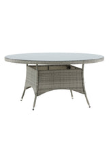 Volta Outdoor - Esstisch rund - grau/Weidengeflecht - Outdoor - Esstische (rund) - ALVAHOME
