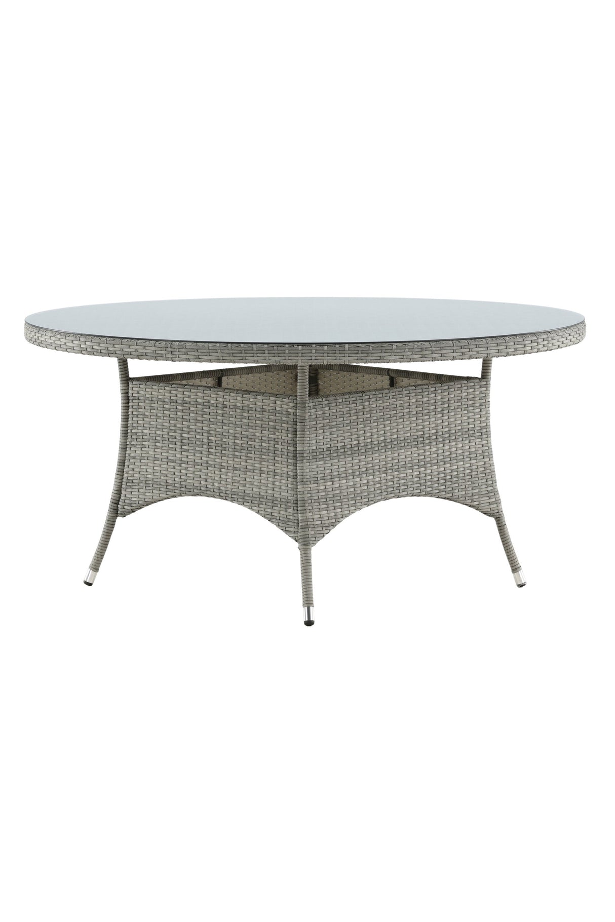 Volta Outdoor - Esstisch rund - grau/Weidengeflecht - Outdoor - Esstische (rund) - ALVAHOME