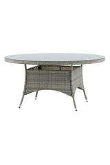 Volta Outdoor - Esstisch rund - grau/Weidengeflecht - Outdoor - Esstische (rund) - ALVAHOME