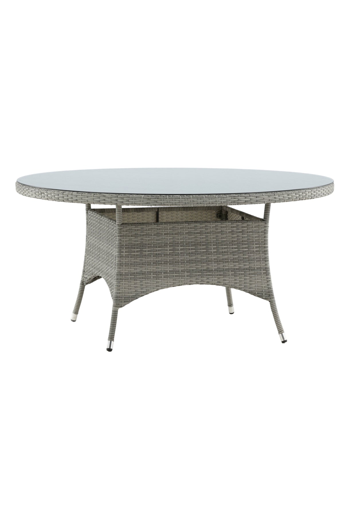 Volta Outdoor - Esstisch rund - grau/Weidengeflecht - Outdoor - Esstische (rund) - ALVAHOME