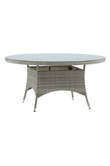 Volta Outdoor - Esstisch rund - grau/Weidengeflecht - Outdoor - Esstische (rund) - ALVAHOME