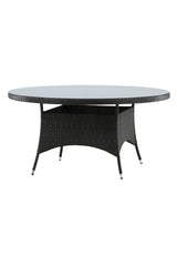 Volta Outdoor - Esstisch rund - schwarz/Weidengeflecht - Outdoor - Esstische (rund) - ALVAHOME