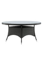 Volta Outdoor - Esstisch rund - schwarz/Weidengeflecht - Outdoor - Esstische (rund) - ALVAHOME