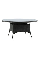 Volta Outdoor - Esstisch rund - schwarz/Weidengeflecht - Outdoor - Esstische (rund) - ALVAHOME