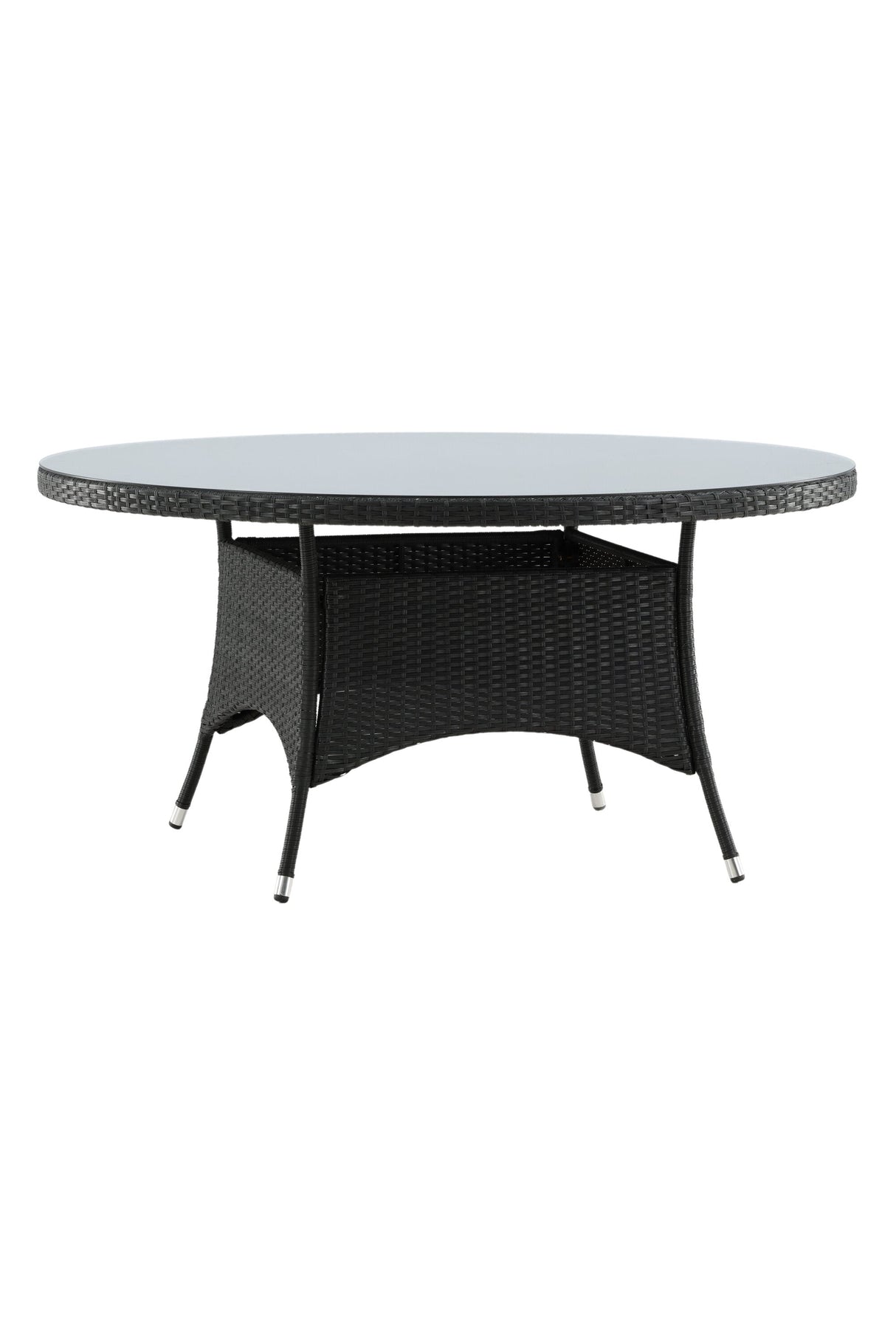 Volta Outdoor - Esstisch rund - schwarz/Weidengeflecht - Outdoor - Esstische (rund) - ALVAHOME