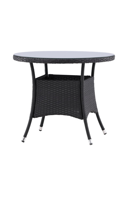 Volta Outdoor - Tisch - schwarz/Weidengeflecht - Outdoor - Tische - ALVAHOME
