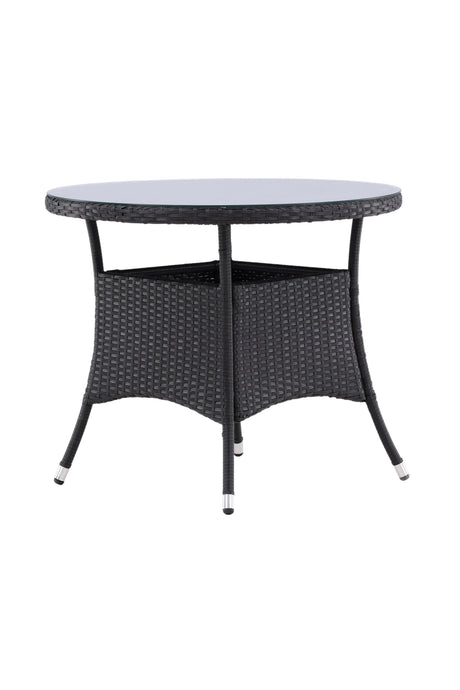 Volta Outdoor - Tisch - schwarz/Weidengeflecht - Outdoor - Tische - ALVAHOME
