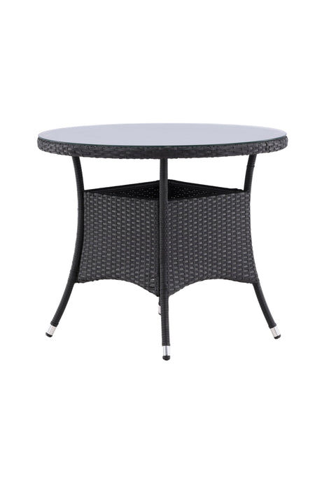 Volta Outdoor - Tisch - schwarz/Weidengeflecht - Outdoor - Tische - ALVAHOME
