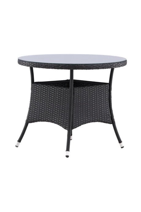 Volta Outdoor - Tisch - schwarz/Weidengeflecht - Outdoor - Tische - ALVAHOME