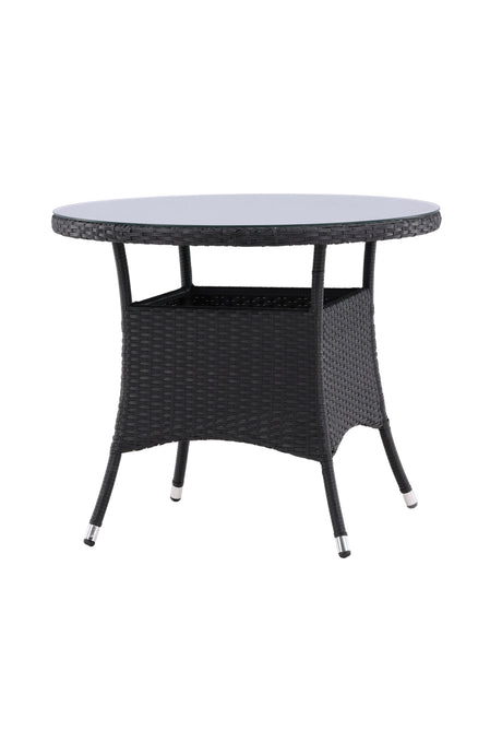 Volta Outdoor - Tisch - schwarz/Weidengeflecht - Outdoor - Tische - ALVAHOME