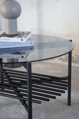 Von Staf Couchtisch - schwarz/Glas - Couchtische - ALVAHOME
