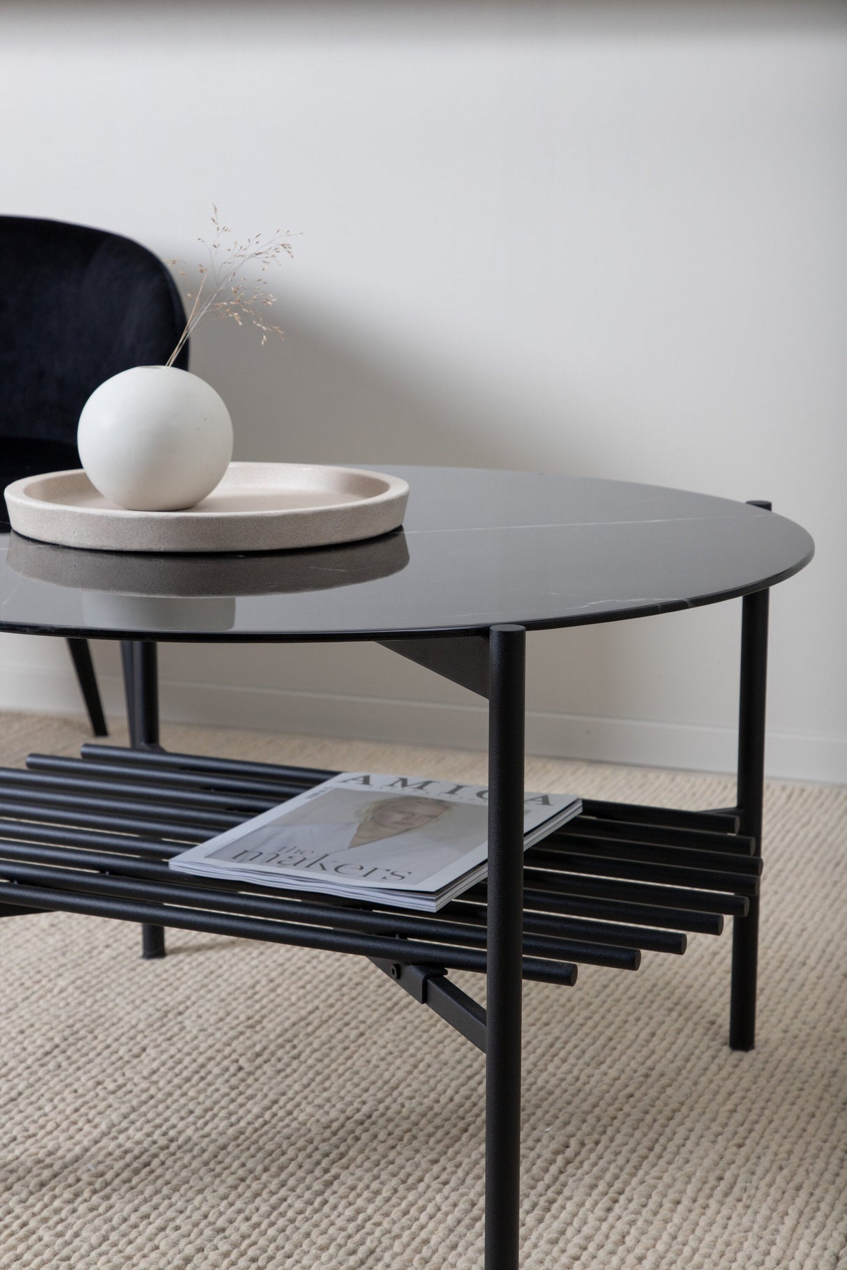 Von Staf Couchtisch - schwarz/Glas - Couchtische - ALVAHOME