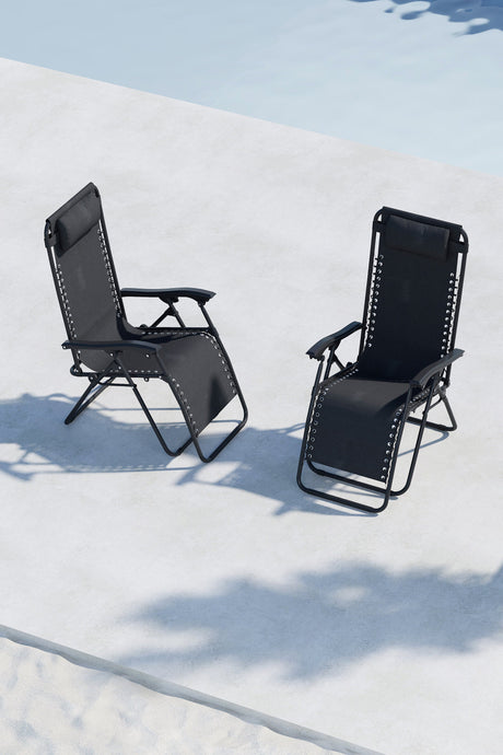 Vulcano Outdoor Sun - Lounge - schwarz/Stahl - Outdoor Sun - Lounges - ALVAHOME