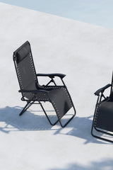 Vulcano Outdoor Sun - Lounge - schwarz/Stahl - Outdoor Sun - Lounges - ALVAHOME