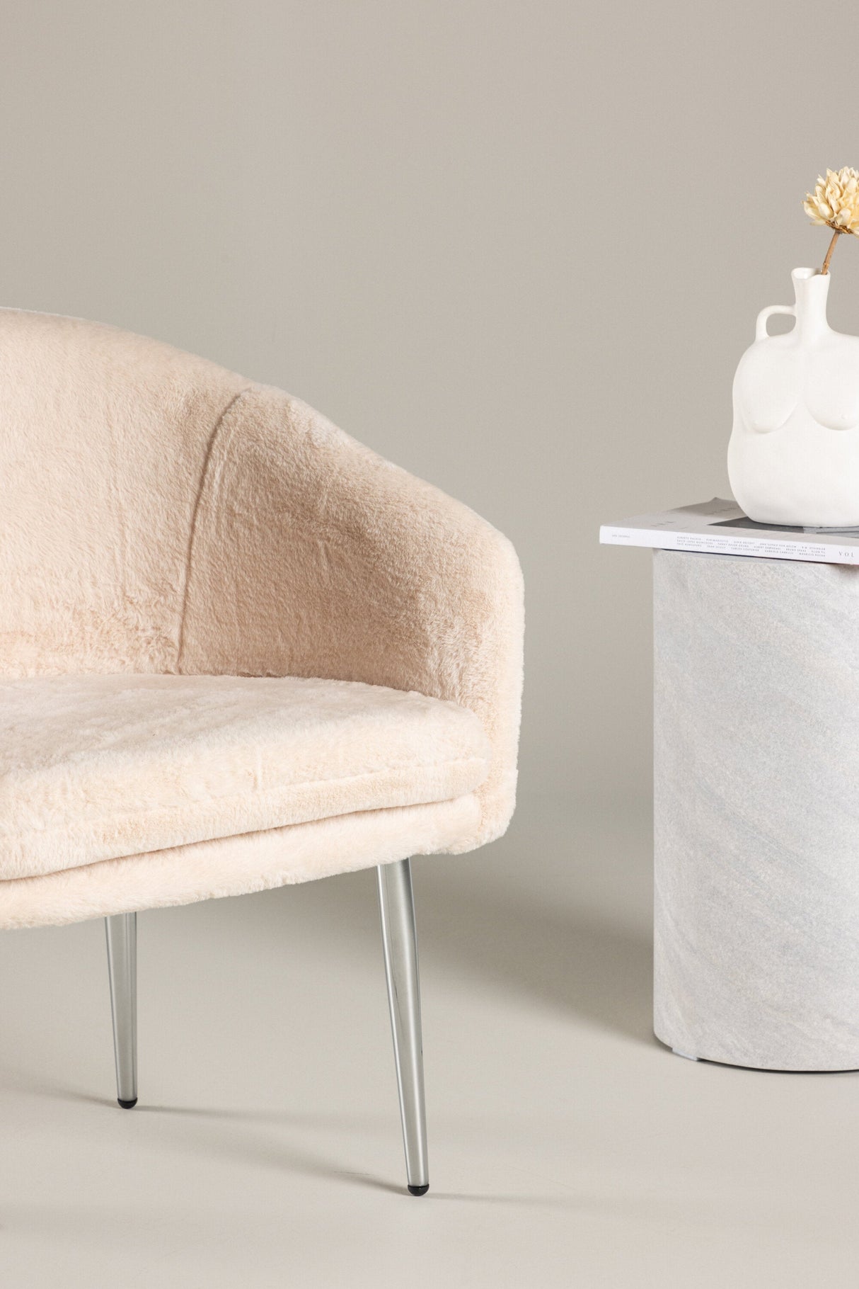 Wanda Sessel - beige/Polyester - Teddy - Sessel - ALVAHOME