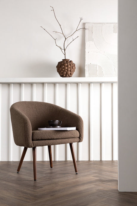 Wanda Sessel - braun/Polyester - Teddy - Sessel - ALVAHOME