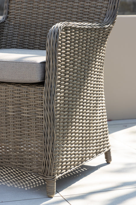 Wembley Outdoor - Essstuhl - braun/Weidengeflecht - Outdoor - Essstühle - ALVAHOME