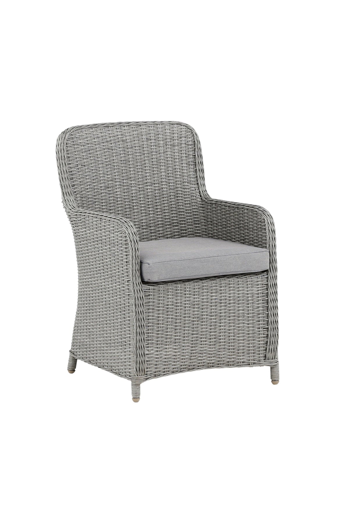 Wembley Outdoor - Essstuhl - grau/Weidengeflecht - Outdoor - Essstühle - ALVAHOME