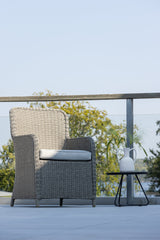 Wembley Outdoor - Essstuhl - grau/Weidengeflecht - Outdoor - Essstühle - ALVAHOME